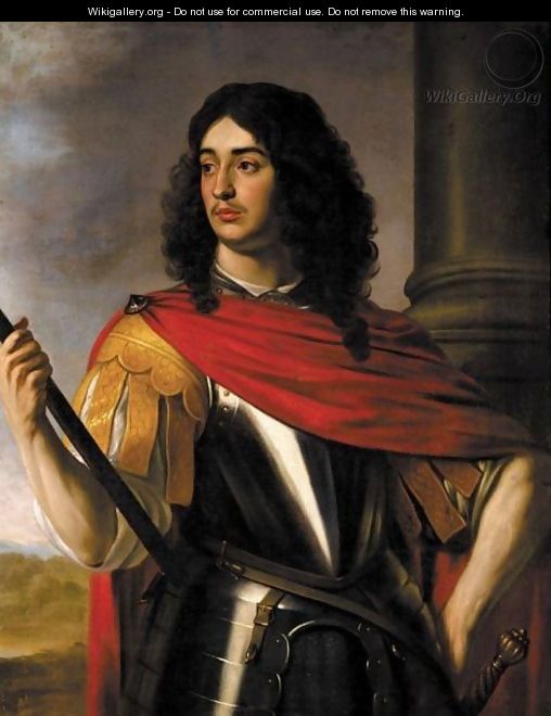 Portrait Von Prinz Eduard Von Der Pfalz - (after) Honthorst, Gerrit van