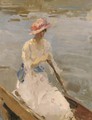 A Lady On A Boat On The River Thames, London - Isaac Israels
