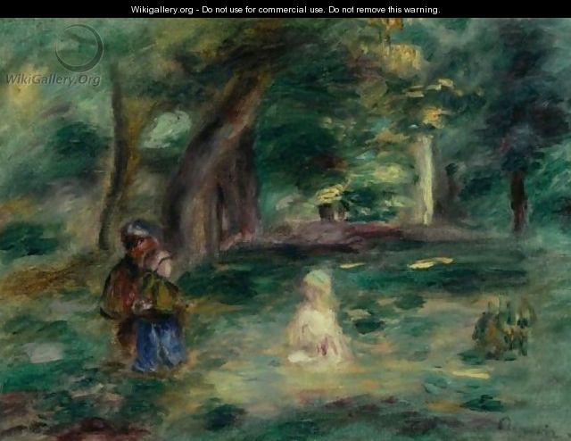 Trois Personnages Dans Un Paysage - Pierre Auguste Renoir