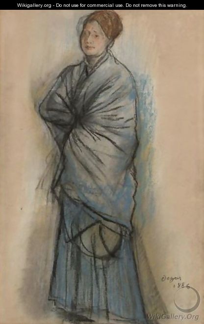 Femme En Bleu (Portrait De Mlle. Helene Rouart) - Edgar Degas