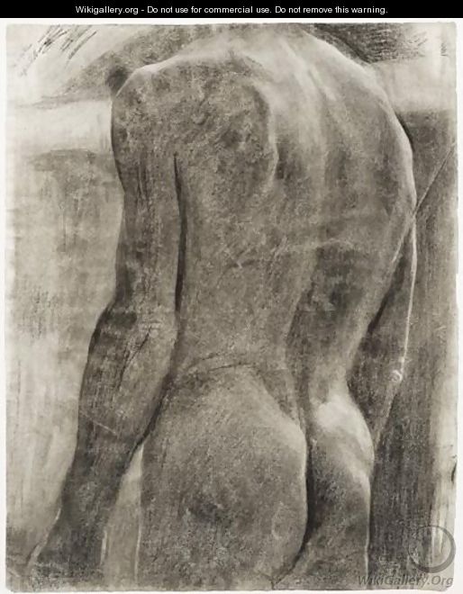 Of A Seated Male Nude - Ecole Francaise, Xixeme Siecle