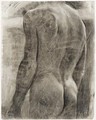 Of A Seated Male Nude - Ecole Francaise, Xixeme Siecle