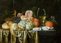 Still Life With A Roemer, Oysters, Oranges, Grapes, Apricots - Jan Pauwel II the Younger Gillemans