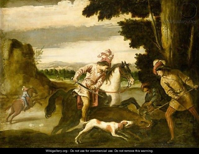 A Wild Boar Hunt - Pietro della Vecchia