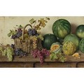 Still Life With Grapes And Melons On A Sideboard - Giorgio Lucchesi