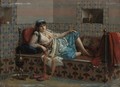 An Arab Beauty With Her Hookah - Jan Baptist Huysmans