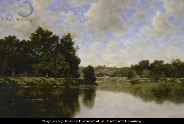 The River Bank - Claude-Francois-Auguste Mesgrigny