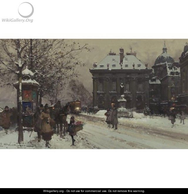 Paris Under Snow - Eugene Galien-Laloue