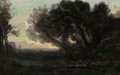 Souvenir D'Italie, Vallee Aux Grands Arbres Penches - Jean-Baptiste-Camille Corot