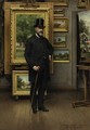 Self Portrait In A Picture Gallery - Adolphe Pierre Leleux