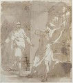 Classical Interior Scene With A Man Disclaming, Approched By Another - (after) Gerard De Lairesse