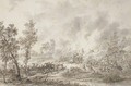 A Military Convoy Surprised By An Explosion - Dirck Langendijk