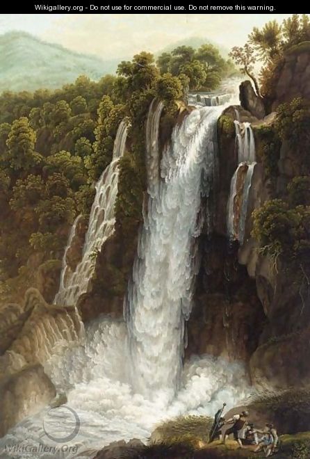 The Waterfall At Vetino, Near Terni - Wilhelm Kretzschmer