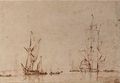 A Three-Master And Other Ships On The Open Sea - Willem van de, the Elder Velde