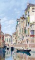 Gondolas On A Venetian Canal 2 - Federico del Campo