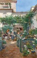 Patio Sevillano (A Courtyard In Seville) - Manuel Garcia y Rodriguez