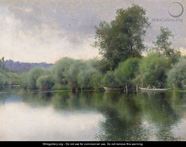 The Seine At Poissy - Emilio Sanchez-Perrier
