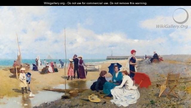 An Afternoon On The Beach - Francisco Miralles Galup