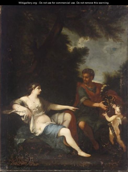 Venus And Mars With Cupid - Roman School