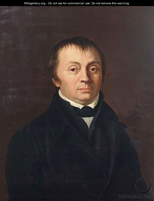 A Portrait Of J.H. Muller Von Zurich - Johann Heinrich Pfenninger
