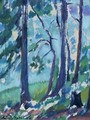 Sketch Of Trees In A Forest - Konstantin Vikentevich Dydyshko