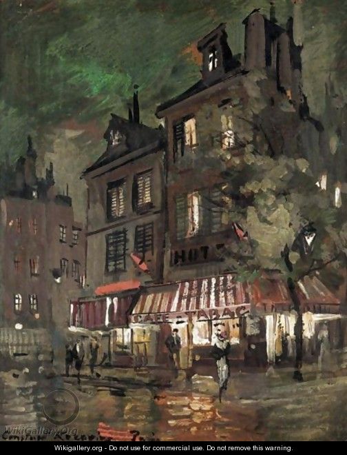 Parisian Street Corner By Night - Konstantin Alexeievitch Korovin