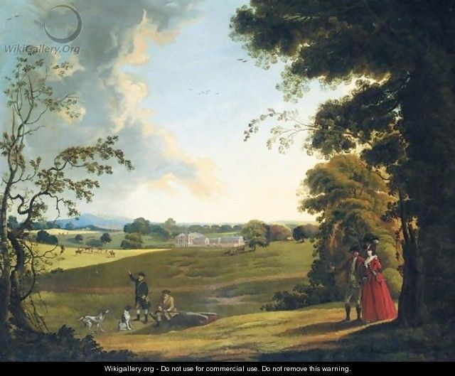 A View Of A Country Estate, Traditionally Identified As Waldershare Park, Kent - (after) Paul Sandby