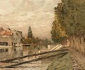 Houses Along The Riverside - Jean-Charles Cazin