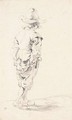 Study Of A Standing Boy In A Hat, Seen From Behind - Dutch School