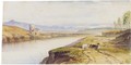 View On The Tiber, Near Rome - Edward Lear