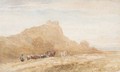 Harlech Castle With A Herdsmen And Cattle In The Foreground - David Cox