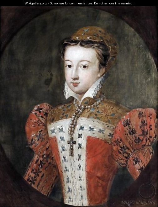 Portrait Of A Lady, Traditionally Identified As Mary Queen Of Scots - (after) Jean Clouet