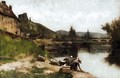 Washerwomen At The Riverside - Stanislas Lepine