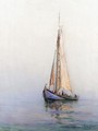 A Sailing Boat In Calm Water - Georges Ricard-Cordingley