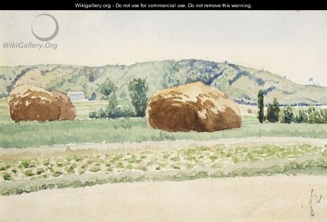 The Hay Stacks - Felix Edouard Vallotton