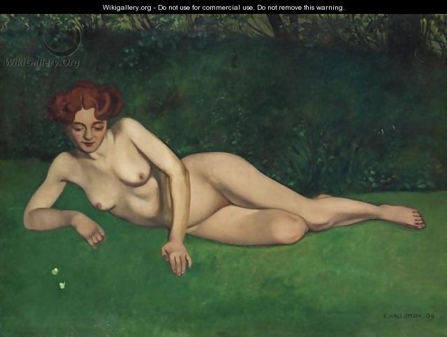 Nude With Butterflies, 1909 - Felix Edouard Vallotton