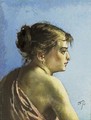 Young Woman Side-Faced - Frank Buchser