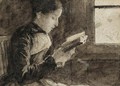 Reading Woman At The Window - Albert Anker