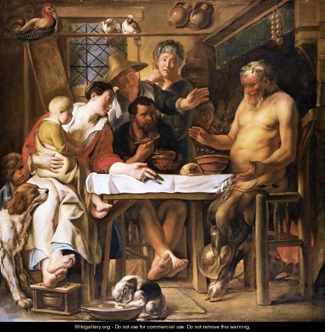 The Satyr And The Peasant 4 - (after) Jacob Jordaens