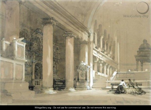 Interior Of The Church Of San Lorenzo, Rome - David Roberts
