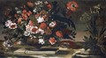 Still Life Of Flowers In A Brass Urn - Andrea Scacciati