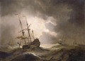 A Merchantman In A Storm, Three Other Ships On The Horizon - Willem van de, the Younger Velde