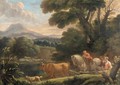 Italianate Landscape With Drovers And Their Animals Beside A River - (after) Pieter The Younger Mulier (Tampesta, Pietro)