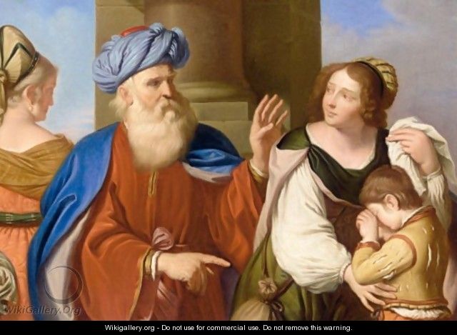 The Expulsion Of Hagar And Ishmael - (after) Giovanni Francesco Guercino (BARBIERI)