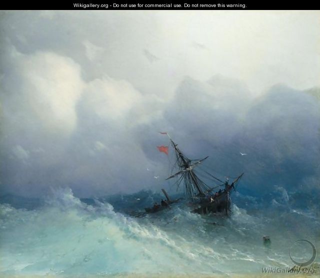 Shipwreck On Stormy Seas - Ivan Konstantinovich Aivazovsky