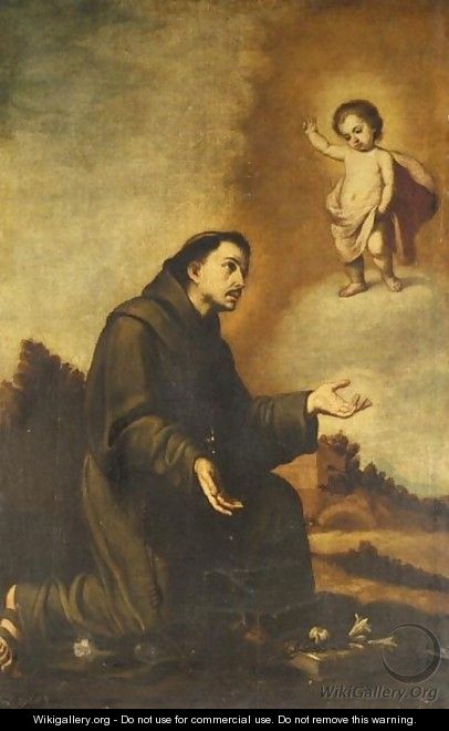 The Christ Child Appearing To Saint Anthony - (after) Murillo, Bartolome Esteban