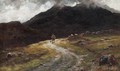 A Mountain Road In Skye - With Scuir-Na-Gillean - Louis Bosworth Hurt