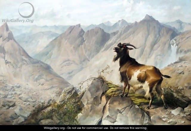 The Scapegoat - And The Goat Shall Bear Upon Him All Their Iniquities Unto A Land Not Inhabited. Leviticus, Xvi. 22 - Thomas Sidney Cooper