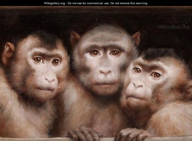 Three Monkeys - Gabriel Cornelius Ritter von Max