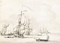 Ships From The Dutch Fleet And Small Supply Vessels, In A Stiff Breeze - Willem van de, the Elder Velde